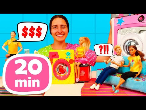 Come passa il tempo libero la bambola Barbie? Video per bambini e giochi con le bambole Barbie