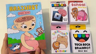 [🧠paper diy🧠] ITALIAN BRAINROT GAME BOOK AND BLIND BOX unboxing! | asmr