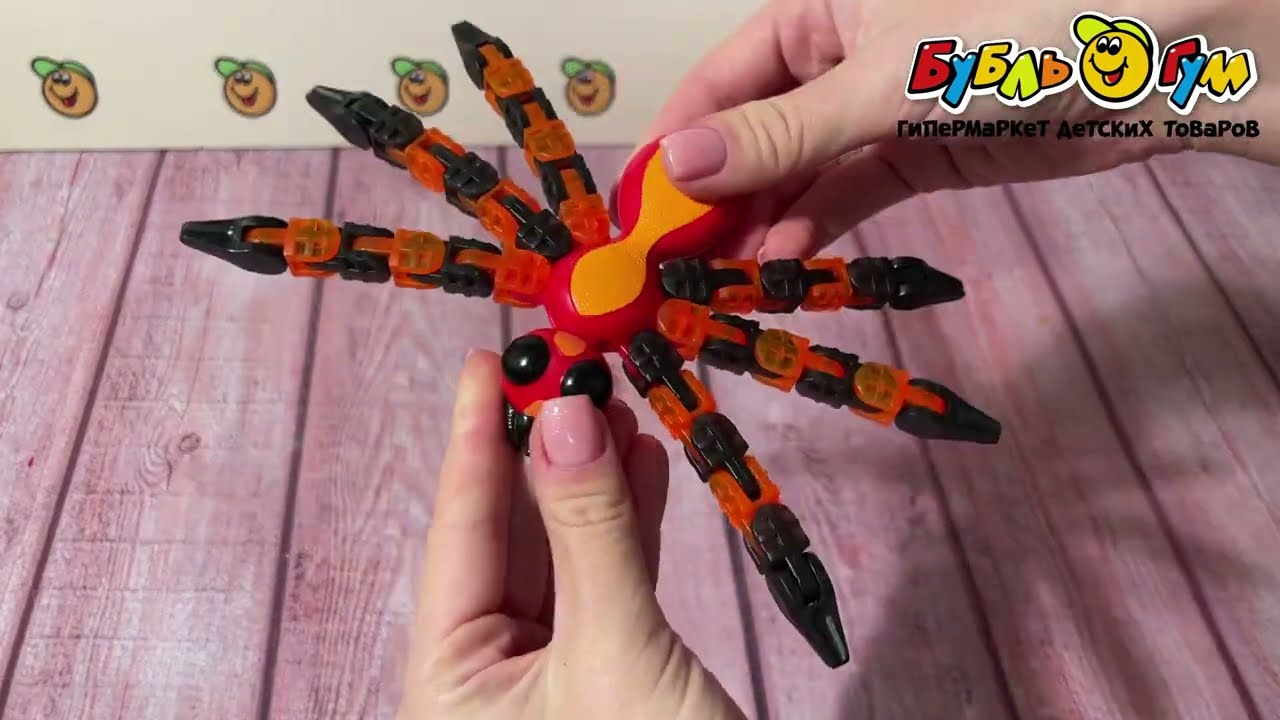 Игрушка-антистресс Klixx creaturez Муравей черно-красный - видео Игрушка-антистресс Klixx creaturez Муравей черно-красный - видео