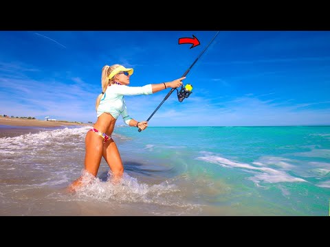 2 Hours of INSANE Catches from the Shore! (Florida Beach Fishing)