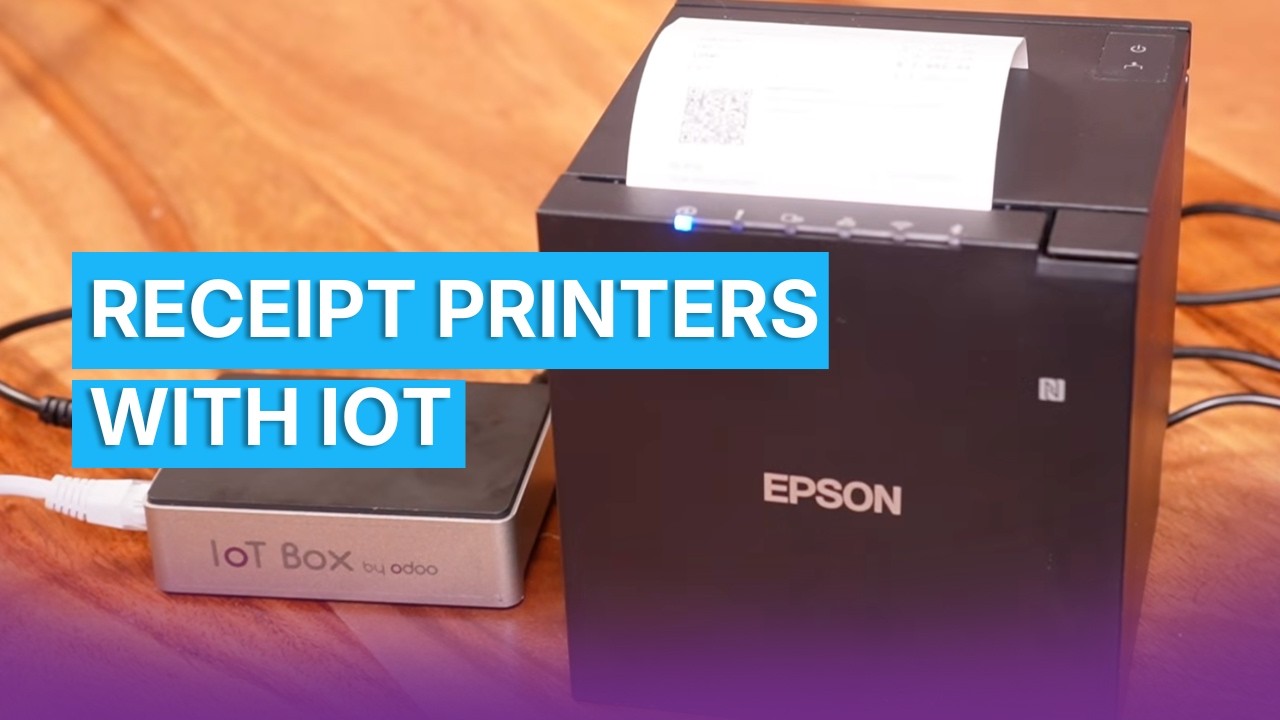 Odoo Point of Sales : Receipt Printers WITH IoT | 09.02.2026

Configure your receipt printer in Odoo using an IoT Box to enable a smooth, automatic printing process. Benefit from connectivity ...
