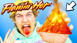 We Tried Every FLAMIN HOT SNACK!? (LANKYBOX ATTEMPTS ONE CHIP CHALLENGE!)