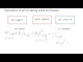 pH and pOH Calculations