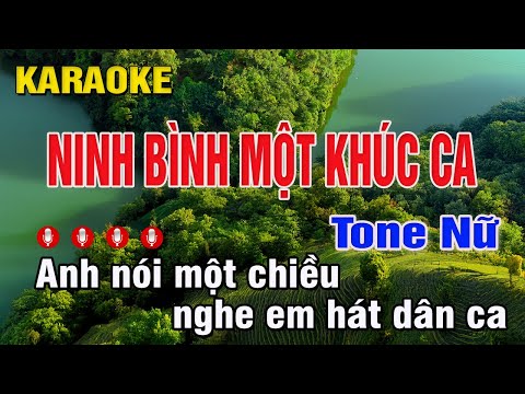 Ninh Bình Một Khúc Ca Karaoke Tone Nữ (Fm) Thiều Thu Sa | Trung Hiếu Karaoke