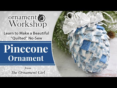 How to make a No Sew Quilted Pine Cone - Square Fold