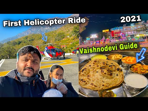 My First Helicopter Ride With Mom || How to Book Helicopter || Vaishnodevi katra food, Hotel & more