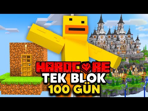 Minecraft'ta 100 GÜN Boyunca TEK BLOK Üstünde Hayatta Kalmak (TÜM HİKAYE)