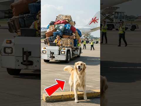 Golden Retriever Warns Man at Airport — and Saves His Life #dog #goldenretriever #animals