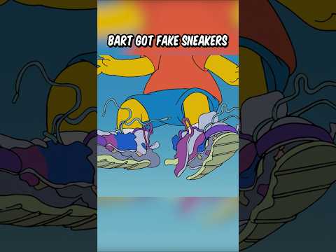 Bart got fake sneakers