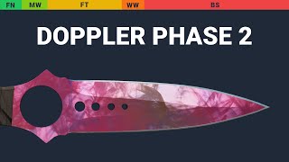 Skeleton Knife Doppler Phase 2 Wear Preview video
