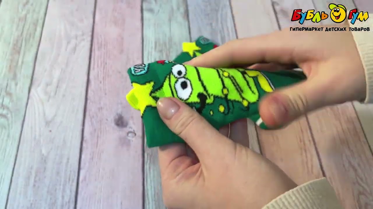 Носки Conte-kids новогодние зеленые  - видео