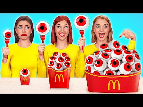 Big, Medium and Small Plate Challenge | Funny Food Recipes by Mega DO Challenge