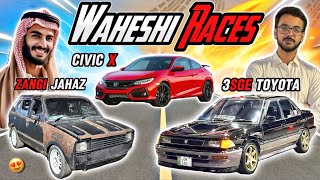 Project FX Vs Sheri King 3SGE Toyota VS Civic X 🔥 Waheshi Races 180+  😍 TEAM-4K