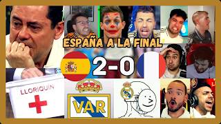 🤣🔥LAS MEJORES REACCIONES AL ESPAÑA 2 FRANCIA 0 | ESPAÑA DESTRUYE A FRANCIA