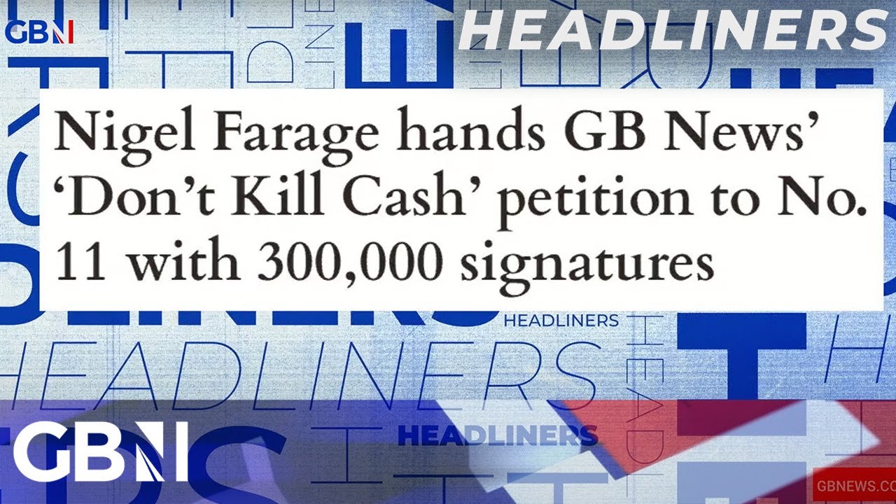 Nigel Farage hands GB New’s ‘Don’t Kill Cash’ petition to No.11 with 300,000 signatures