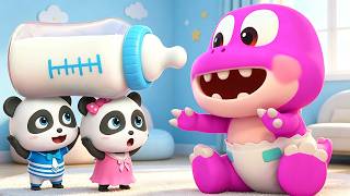 Taking Care of Baby Dino | Dinosaur Song | Baby Care | Nursery Rhymes & Kids Songs | BabyBus