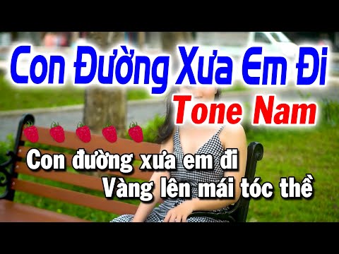 Con Đường Xưa Em Đi Karaoke Tone Nam ( A#m ) Nhạc Sống Huỳnh Anh