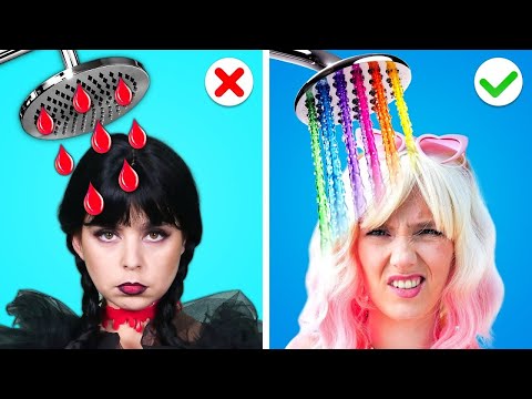 Cosa si nasconde nella sabbia? Mercoledì vs Enid Trucchi☀️Estivi | Gadget Fantastici per la Spiaggia