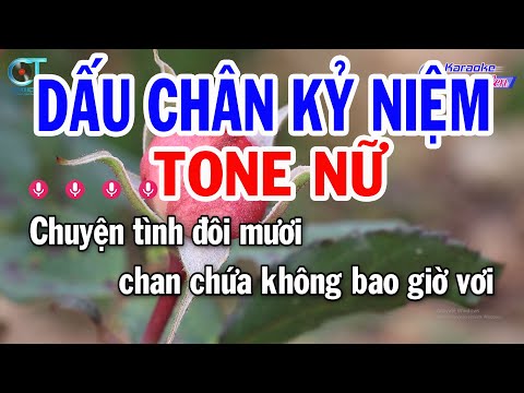 Karaoke Dấu Chân Kỷ Niệm Tone Nữ ( Gm ) Nhạc Sống Hay | Karaoke Đồng Sen