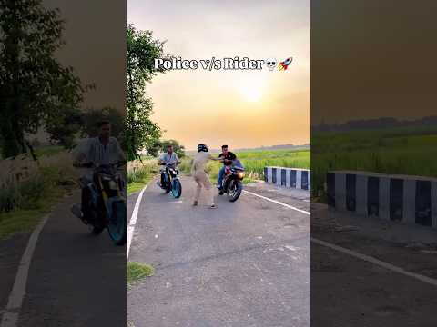 Police vs rider ? rider ne diya dhamki shorts #shorts