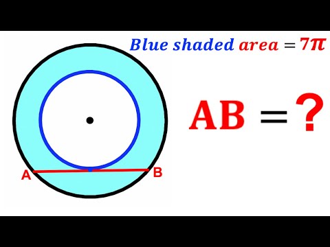 Can you find the chord length AB? | (Annulus) | #math #maths | #geometry