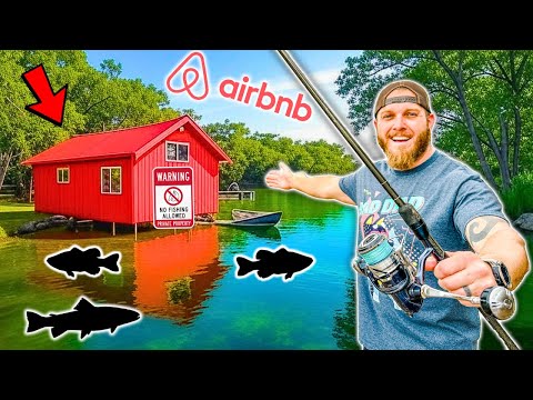 This HIDDEN Airbnb Had SECRET Ponds Full of BIG Fish!! (Local Tackle Shop)