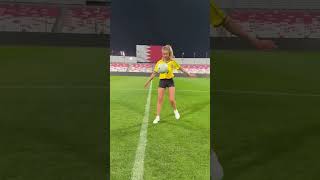 Warming up for Unity Kick off ⚽️ I was too shy to try these skills on the pitch #freestylefootball