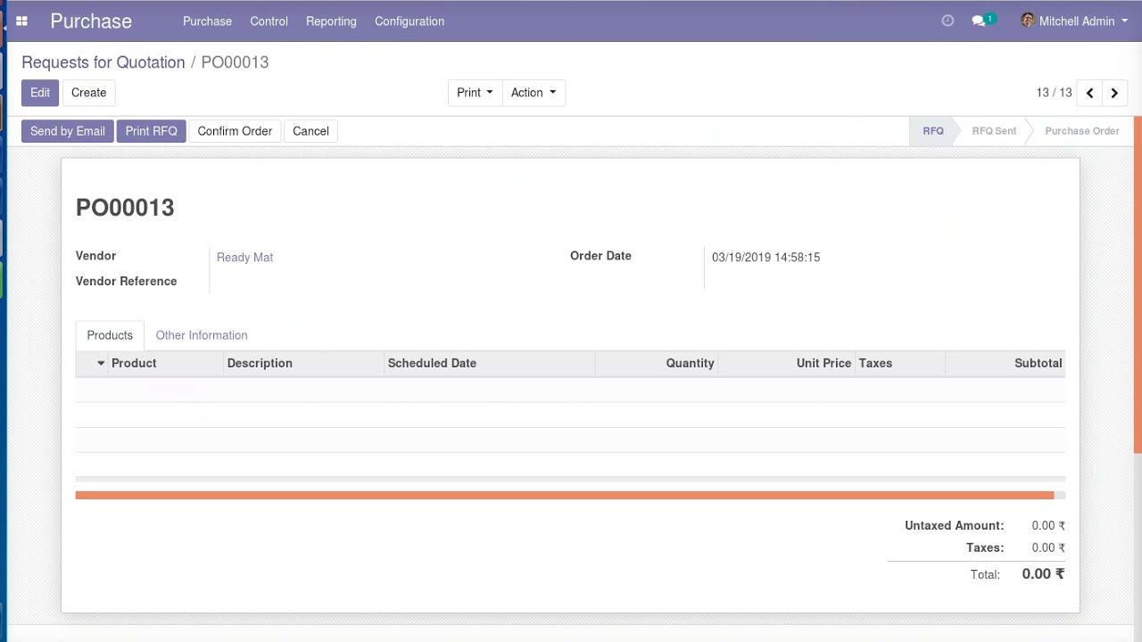How to Import Multiple Purchase Order Using CSV/XLS file | Odoo Apps Features #odoo #purchaseorder | 19.03.2019

Easy to Import multiple #purchaseorders with multiple purchase #orderlines on #Odoo by Using CSV/XLS file. Schedule free ...