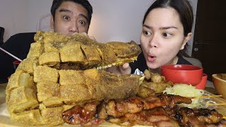 CRISPY ULO NG BABOY MUKBANG PUTOK BATOK OVERLOAD