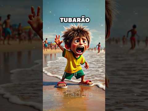 Joãozinho gritou 'tubarão' na praia, mas o verdadeiro susto foi outro! Descubra o final!