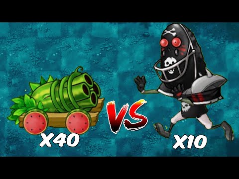 Fusion Plants x40 Vs 10 Black Olive High Nuts Zombies - PVZ Fusion Challenge