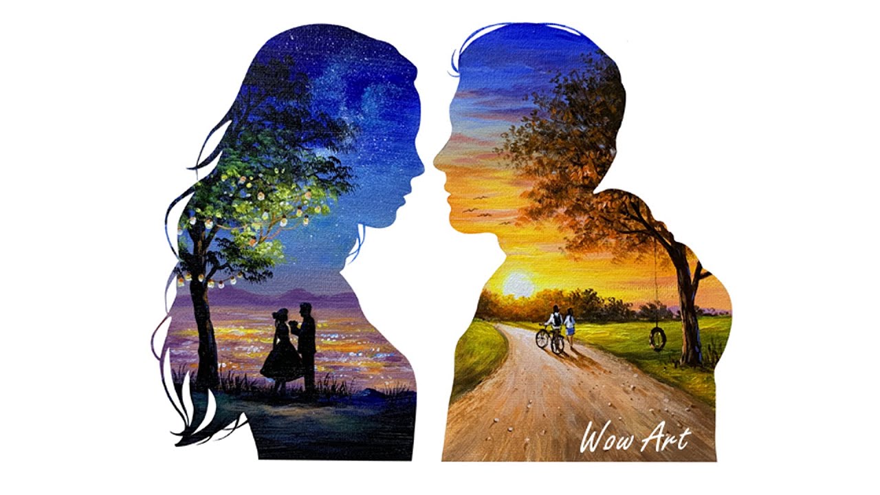 March's Special Art - Then and Now Painting - Best Friend - Turned Lover