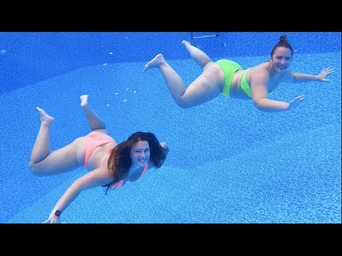 Swimming Underwater with Twin Sister Compilation