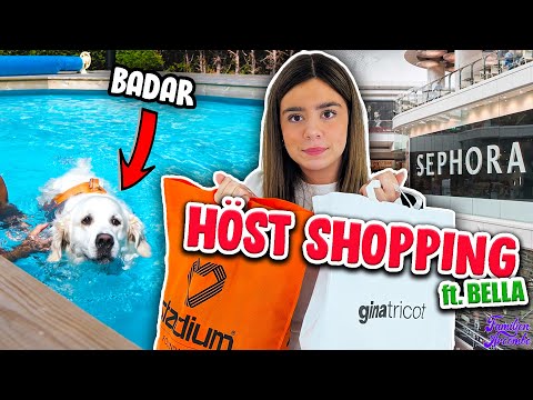 HÖST SHOPPING VLOGG MED BELLA!! ZELDA badat i POOLEN *Första gången*