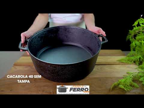 Caçarola 40cm 16 Litros Ferro Fundido Sem Tampa Santana