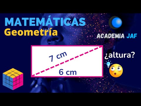 Calcular altura de un rectángulo conociendo su diagonal y su base