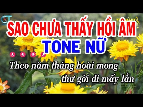 Karaoke Sao Chưa Thấy Hồi Âm Tone Nữ Bm | Nhạc Sống Mới | Karaoke Tuấn Kiệt