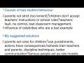 Improving Student Behavior Solutions