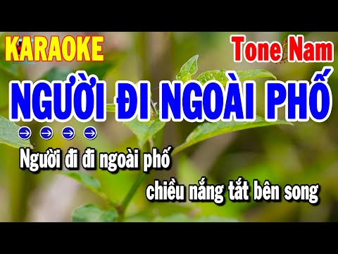 Karaoke Người Đi Ngoài Phố Tone Nam Nhạc Sống Mới | Thanh Hải