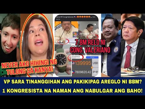 VP SARA TINANGGIHAN SI BBM SA PAKIKIPAG AREGLO! BAHO NG ISANG KONGRESISTA NABULGAR!