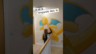 Draw a “Dragonite” on wall 🥹💕🎨 #pokemon