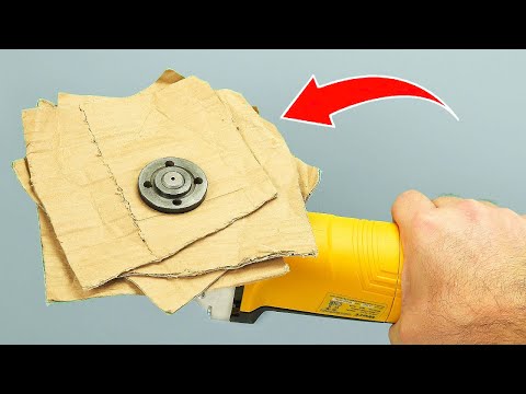 Why isn't it patented? Clamp some cardboard into an angle grinder and be amazed!