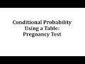 Conditional Probability in Pregnancy Tests