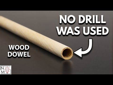 Drilling Holes in Long Wood Dowels...without a drill