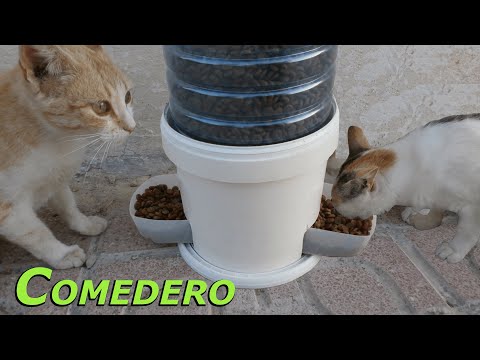 Como Hacer un Comedero para Mascotas/ Dispensador de comida casero / food dispenser