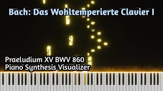 Bach: Das Wohltemperierte Clavier I, Praeludium XV BWV 860 | Piano Synthesis Visualizer