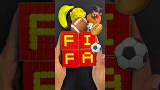 I built FIFA out of 4 GIANT Rubik's Cubes! ⚽😱