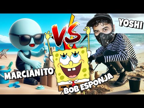 BATALLA DE CASTILLOS DE ARENA! Marcianito VS Yoshi