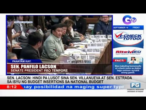 Sen. PING LACSON on Senators Estrada and Villanueva's Budget 'Insertions': Interview on DZBB