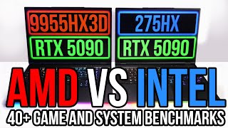 AMD Ryzen 9955HX3D 55% Faster CPU Bound Games vs Intel 275HX! 40+ Game/System Benchmarks